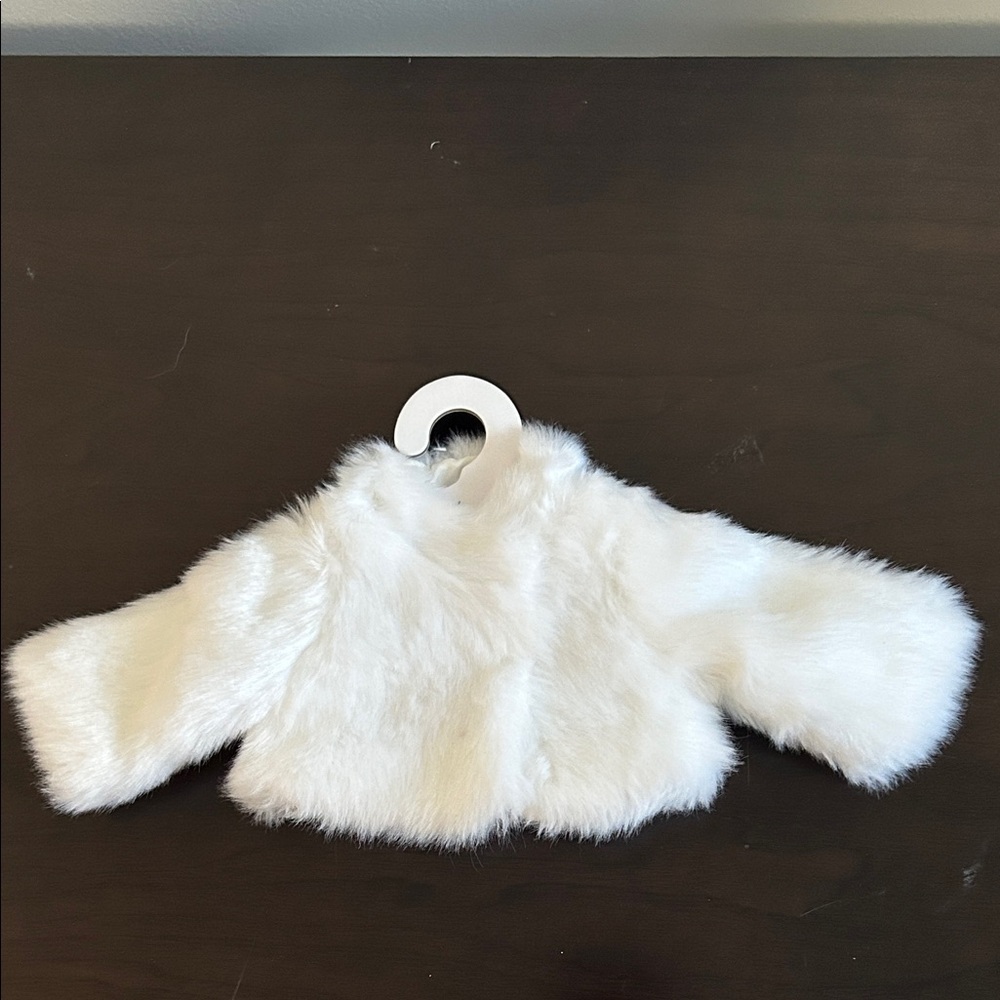 American girl doll white fur coat